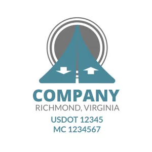 Company Name Truck Door Decal (USDOT), 2 Pack