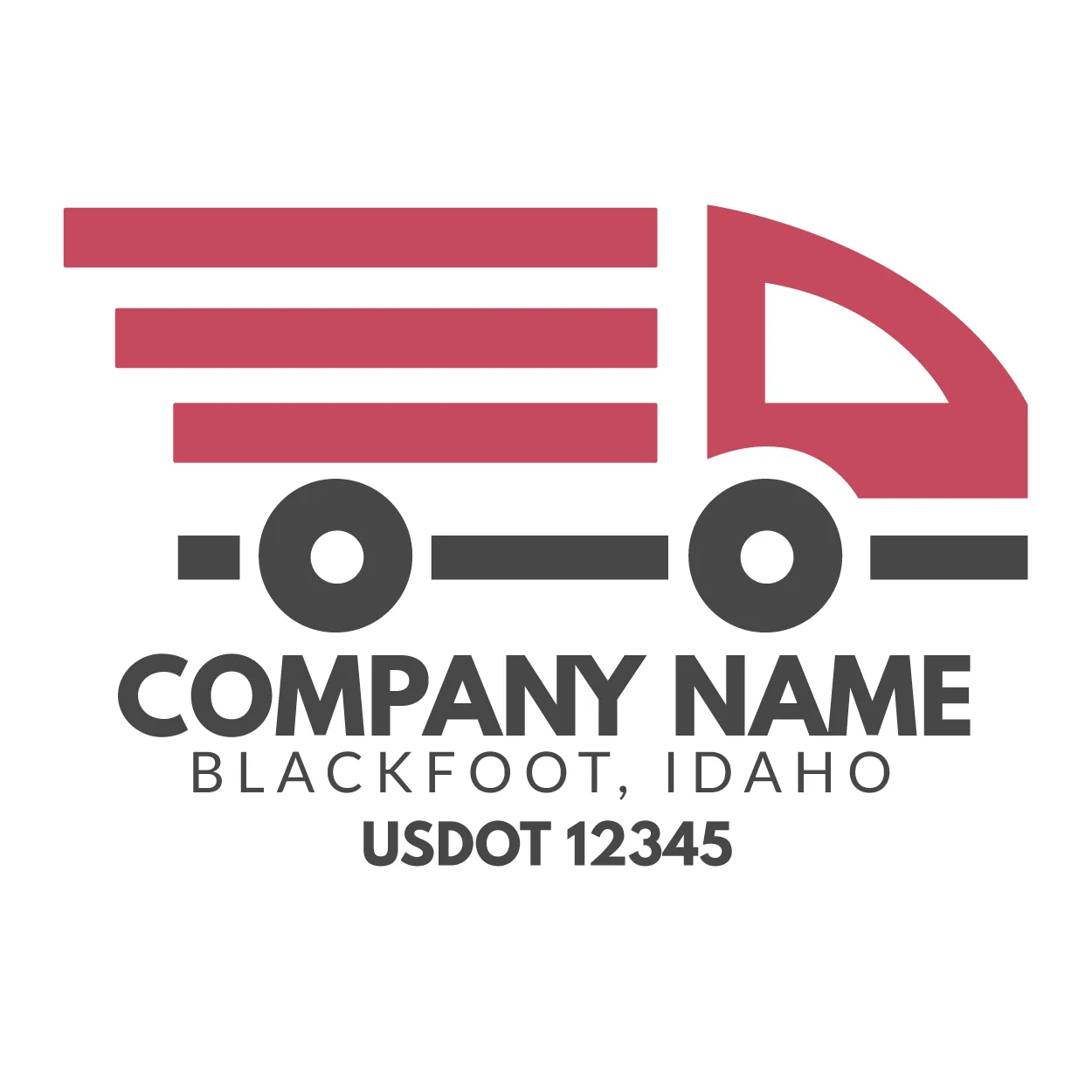 Company Name Truck Door Decal (USDOT), 2 Pack