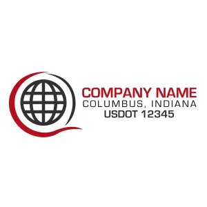 Company Name Truck Door Decal (USDOT), 2 Pack