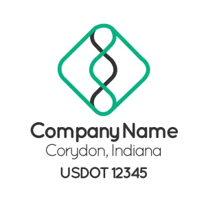 Company Name Truck Door Decal (USDOT), 2 Pack