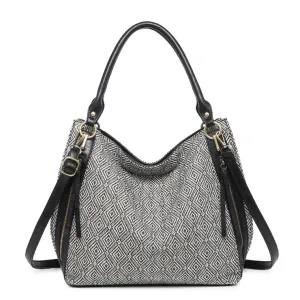 Connar Black Diamond Print Tote