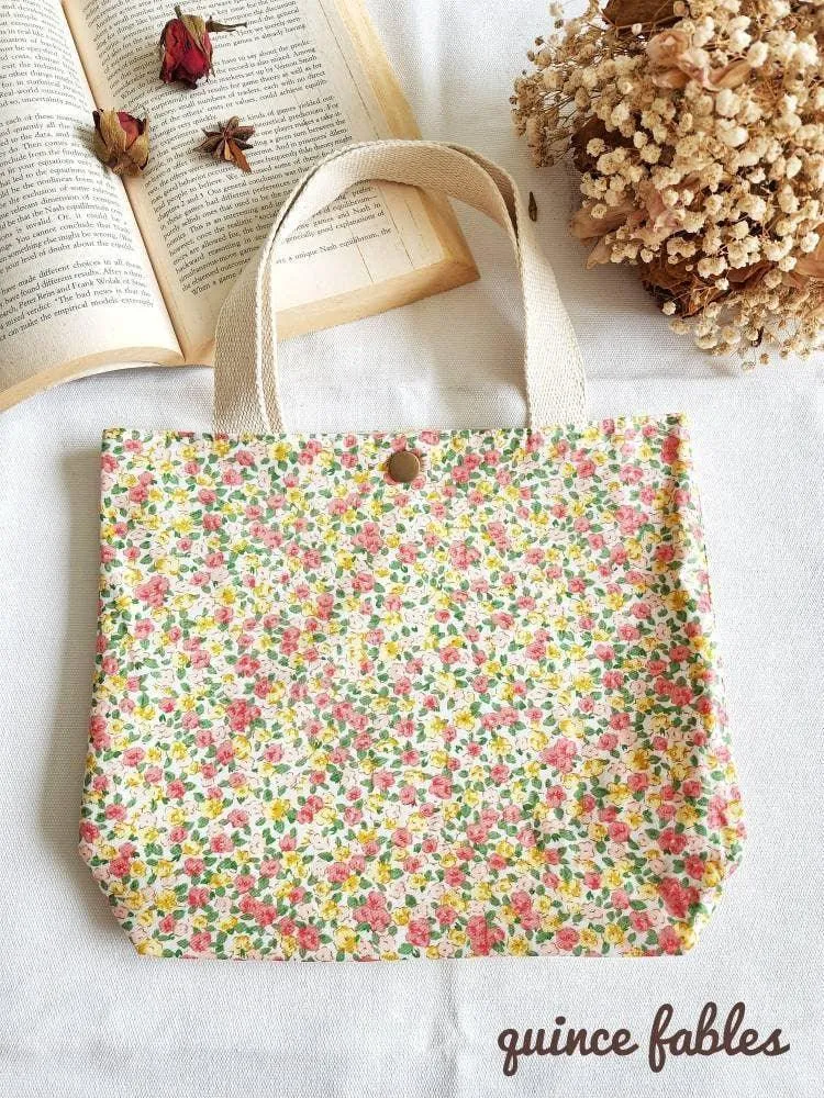 Cotton Floral Print Lunch Bag
