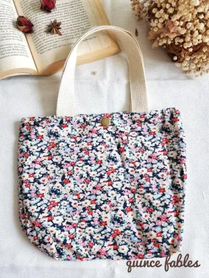 Cotton Floral Print Lunch Bag