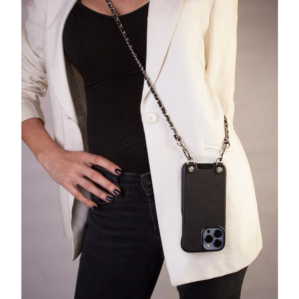 Crossbody iPhone 13 Pro leather case with magsafe