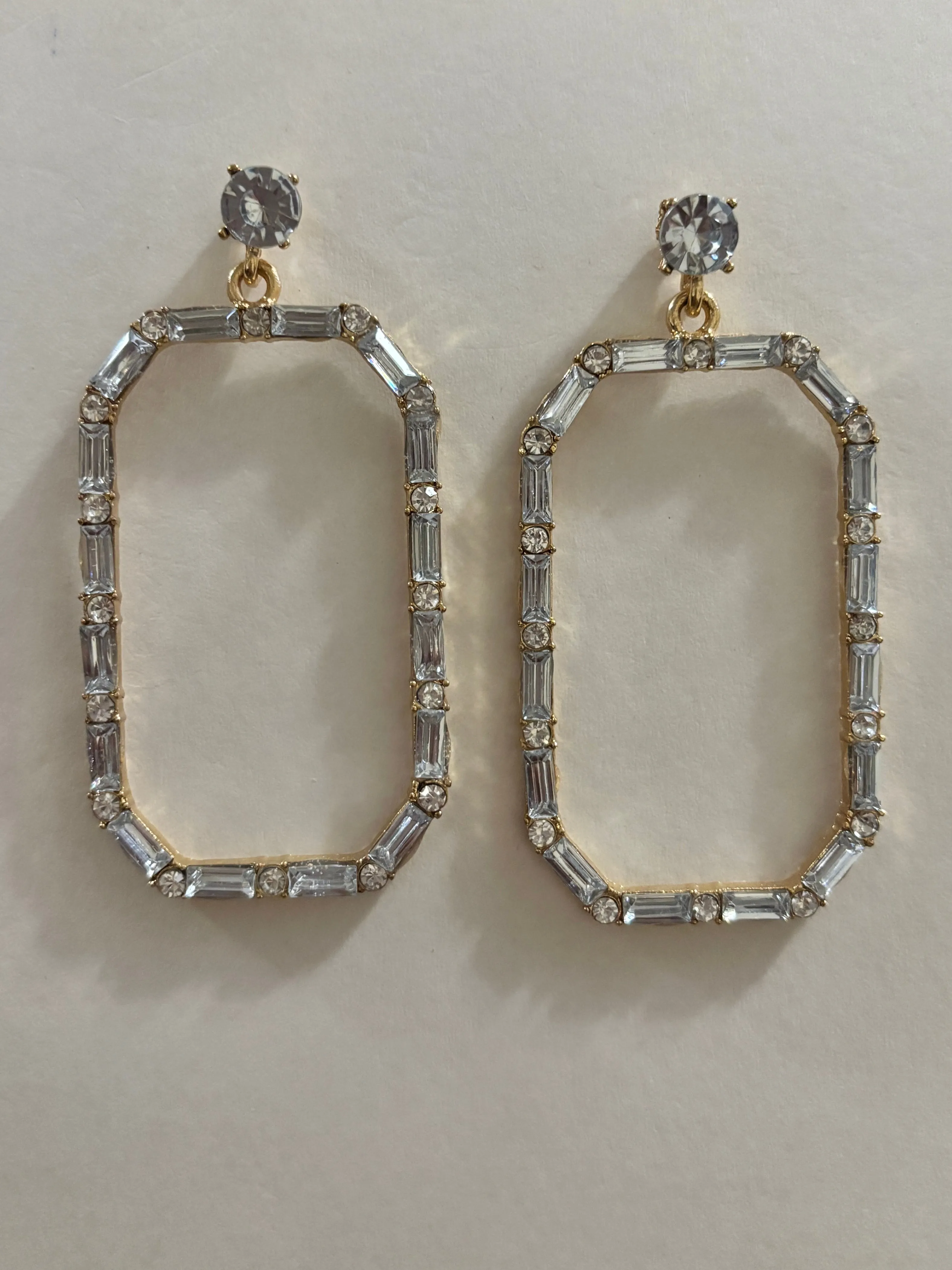 Crystal Drop pierced Earrings