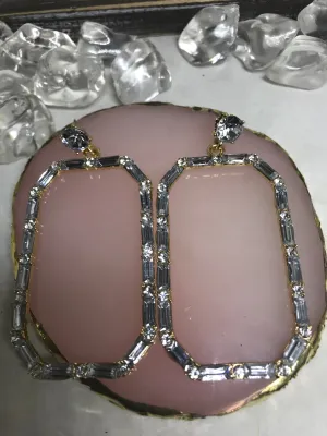 Crystal Drop pierced Earrings