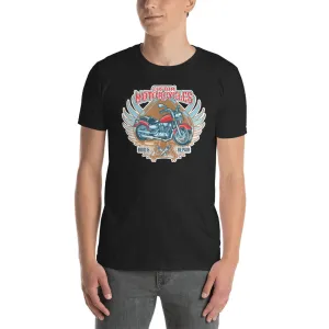 Custom Motorcycle T Shirt Black Old Fashion Motorbike Graphic Tee Shirt for Men