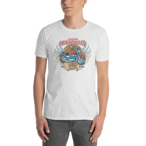 Custom Motorcycle T Shirt White Old Fashion Motorbike Graphic Tee Shirt for Men