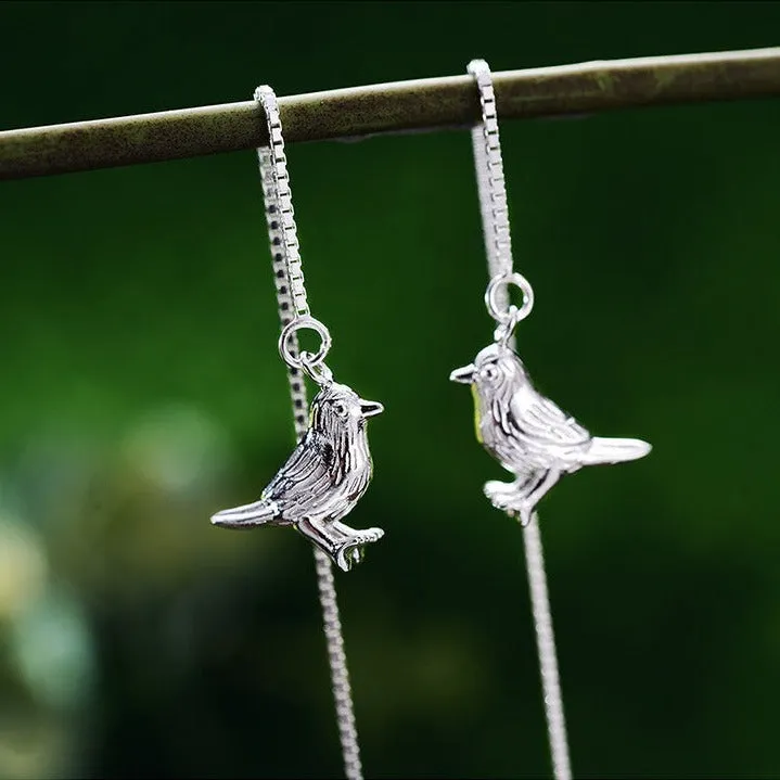 Cute Bird Drop Earrings