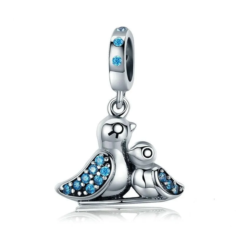 Cute Blue Bird Charm