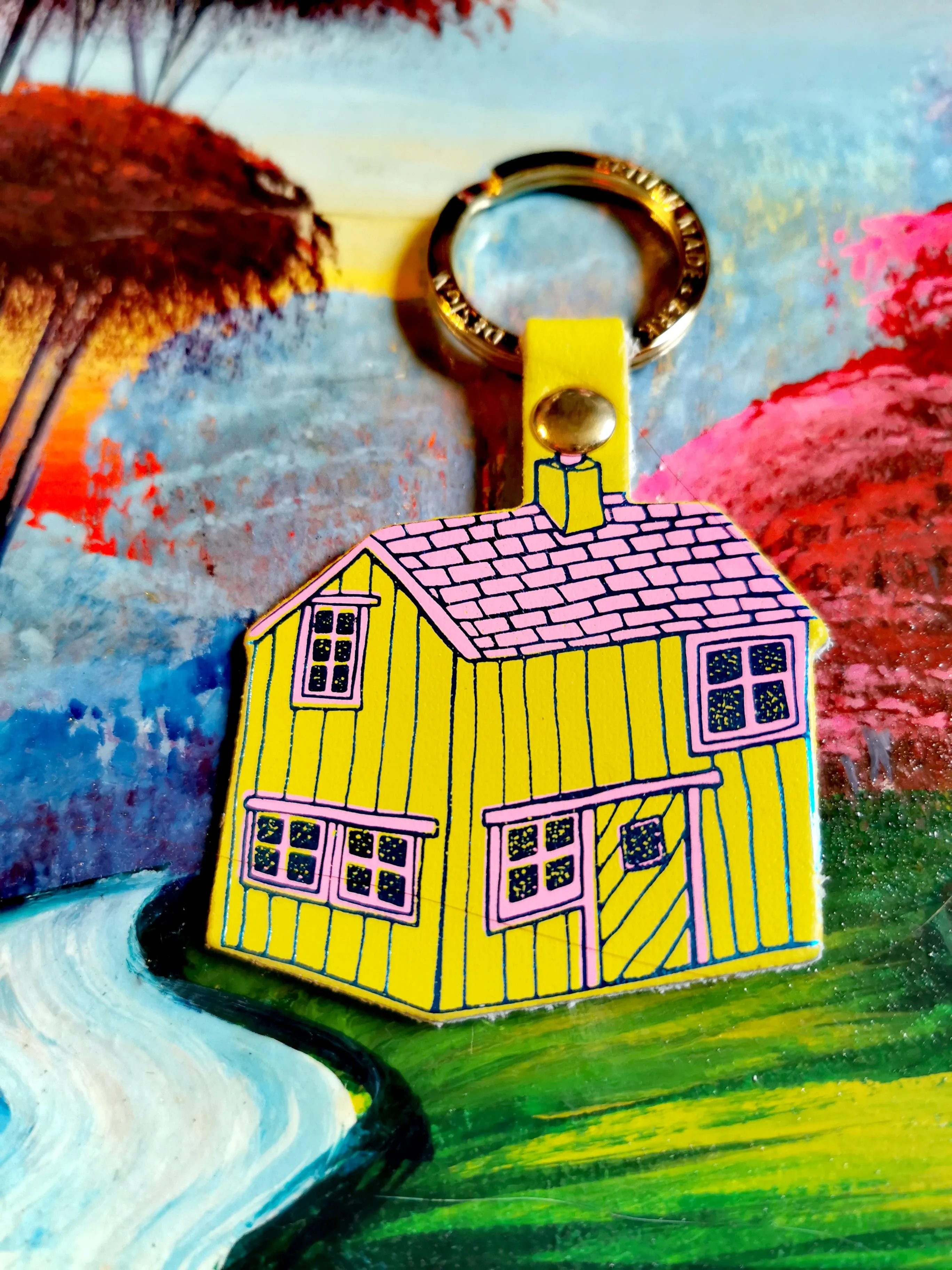 Cute cabin keyring