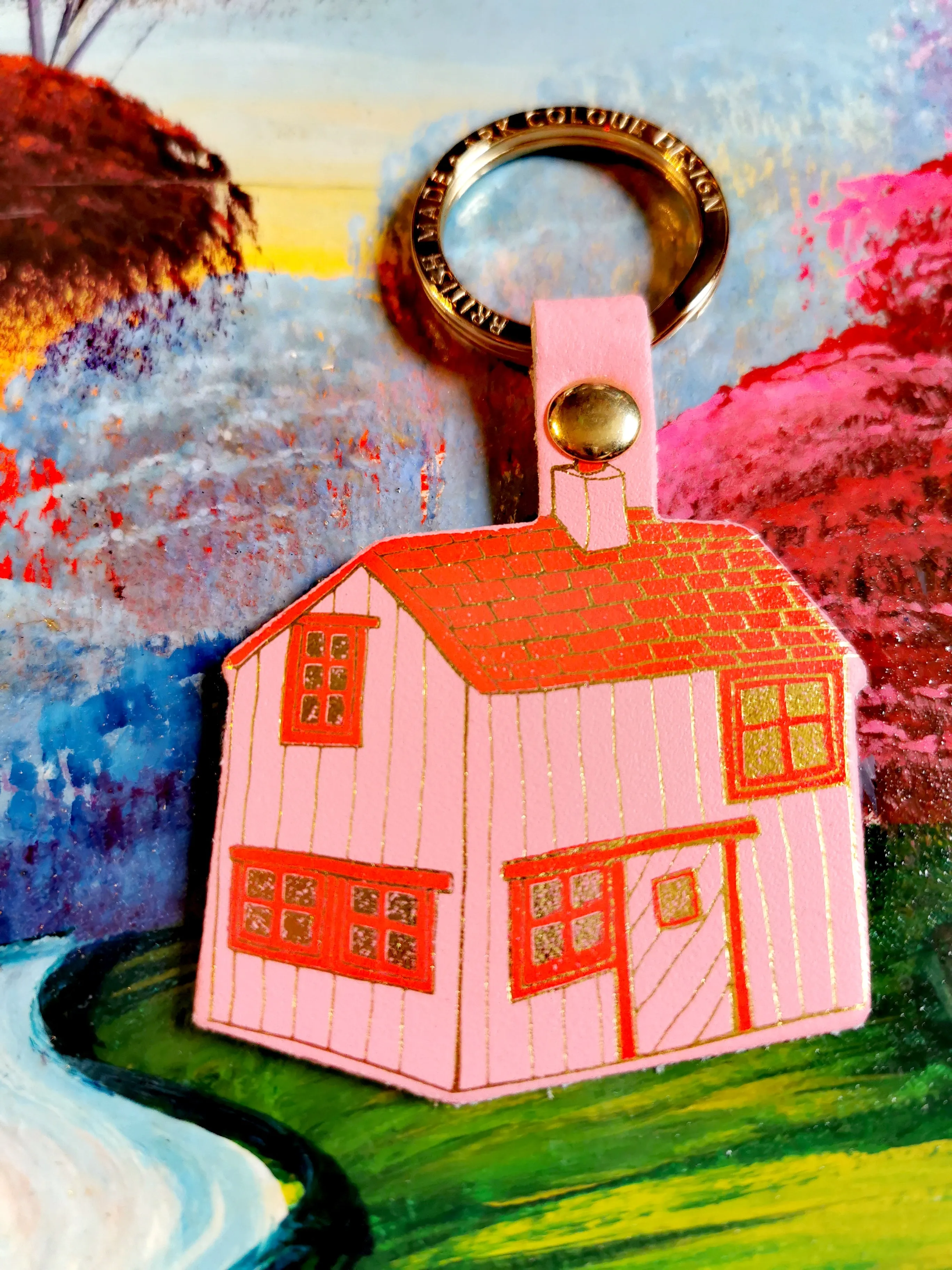 Cute cabin keyring