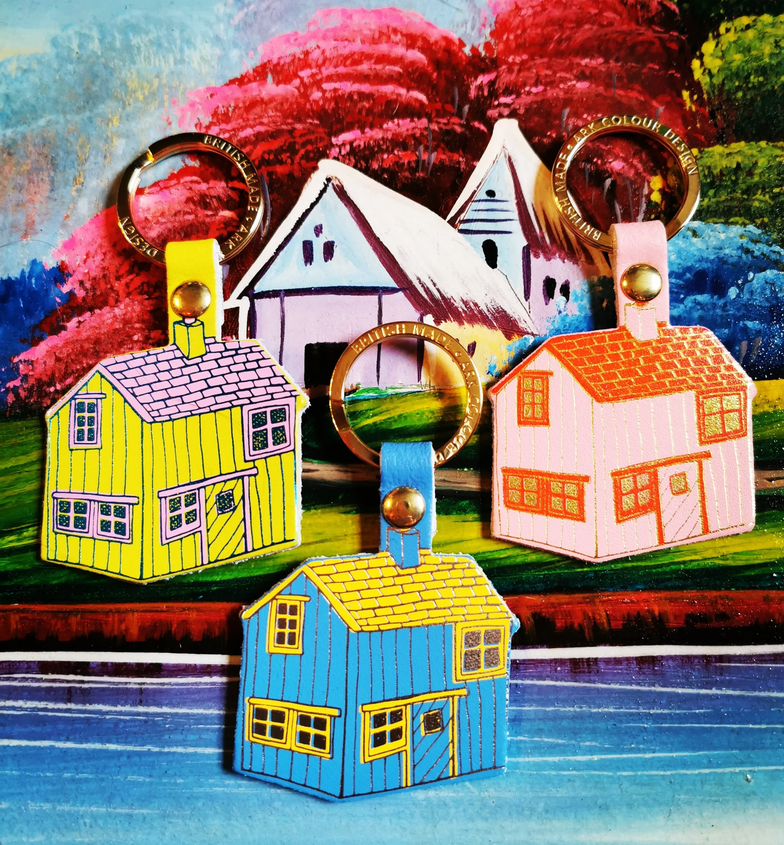 Cute cabin keyring