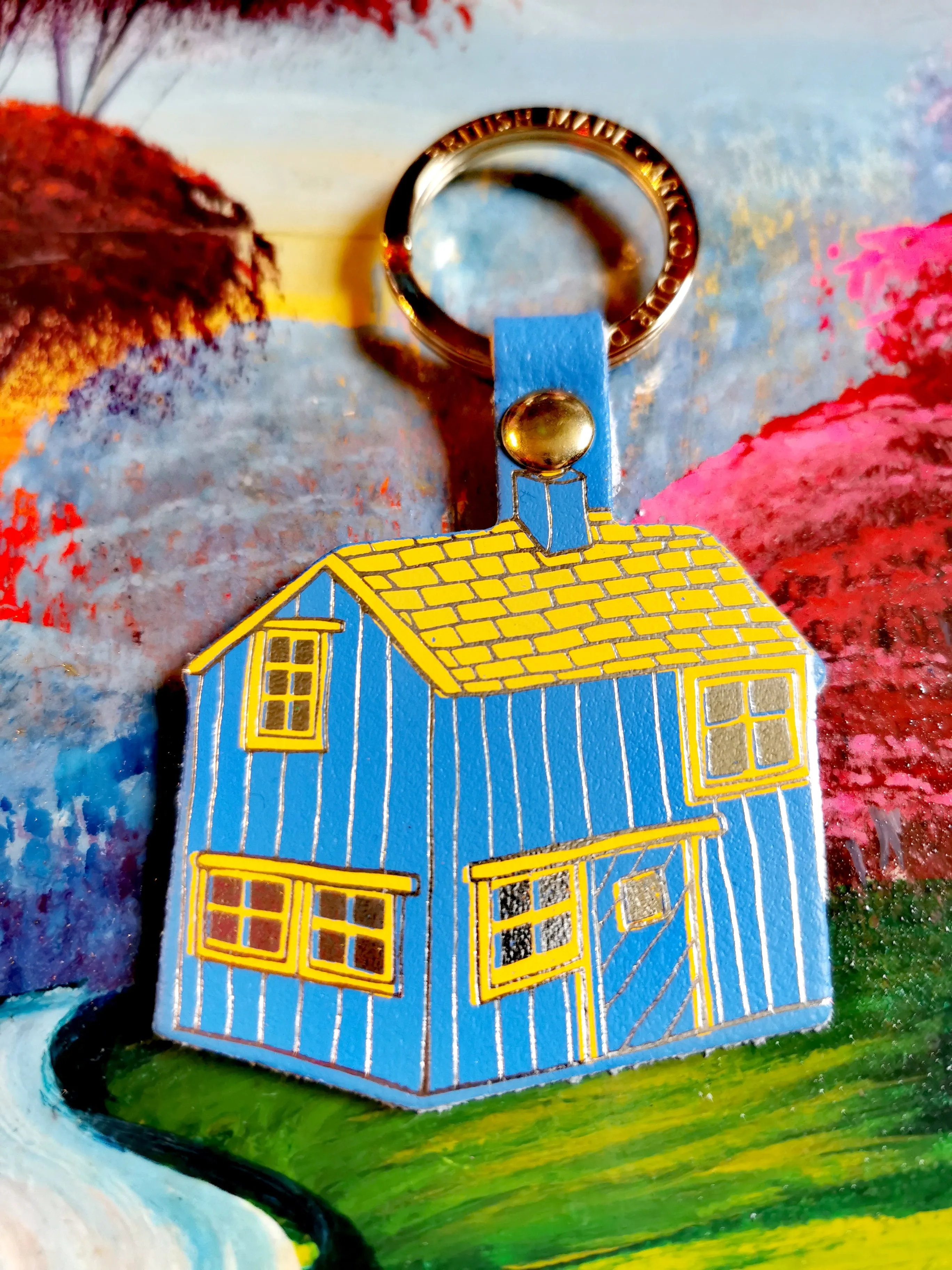 Cute cabin keyring