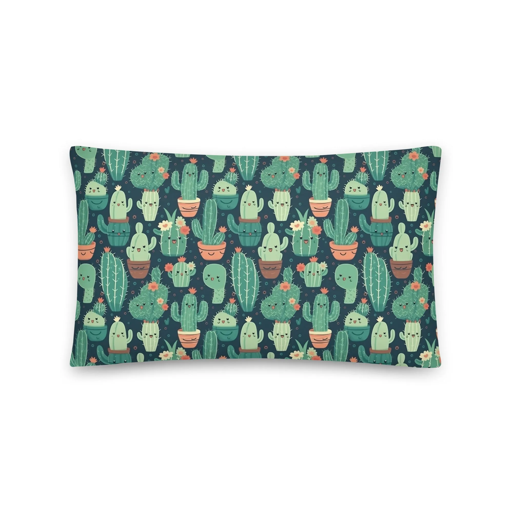 Cute Cactus Cartoon Digital Art SETC001 (Tileable)