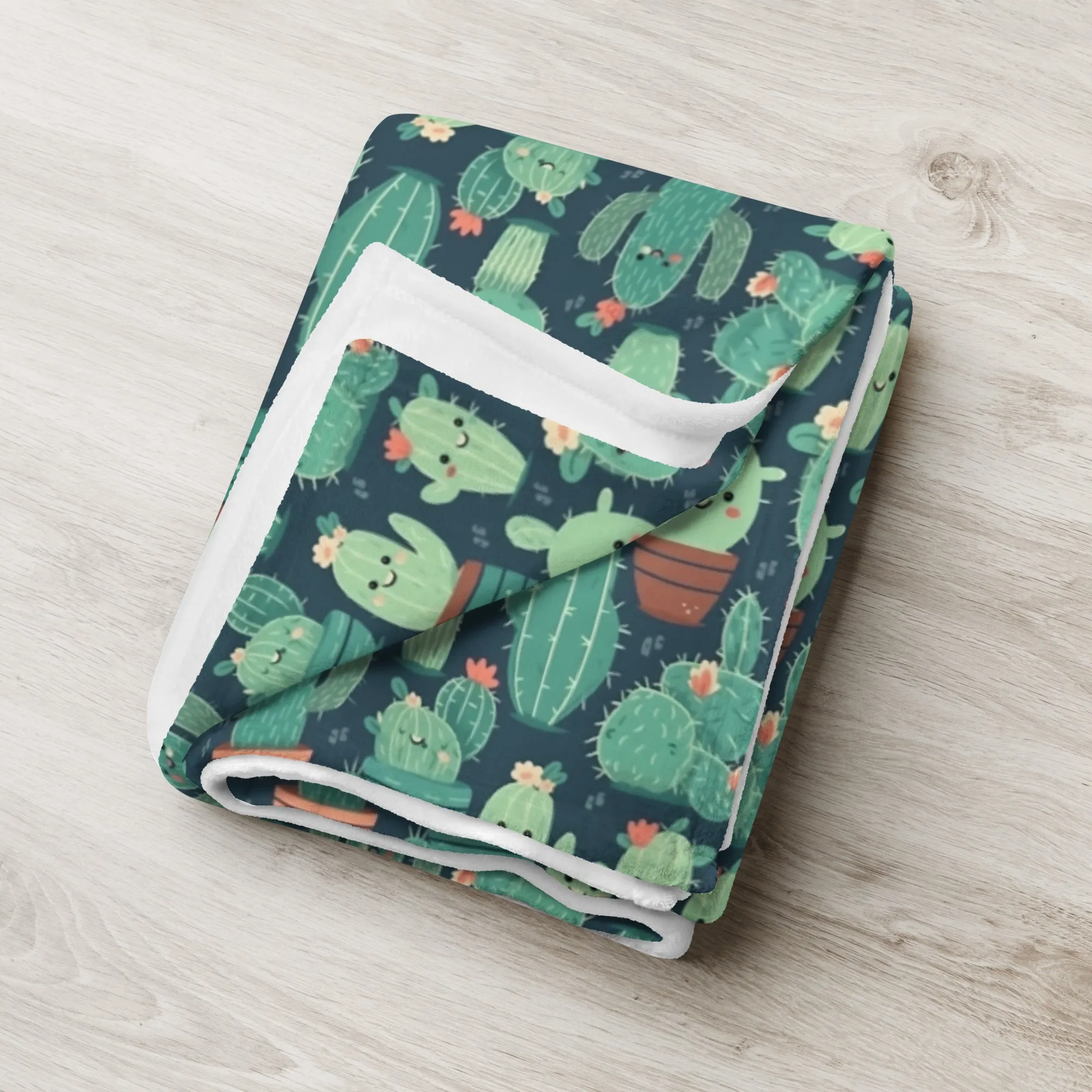 Cute Cactus Cartoon Digital Art SETC001 (Tileable)