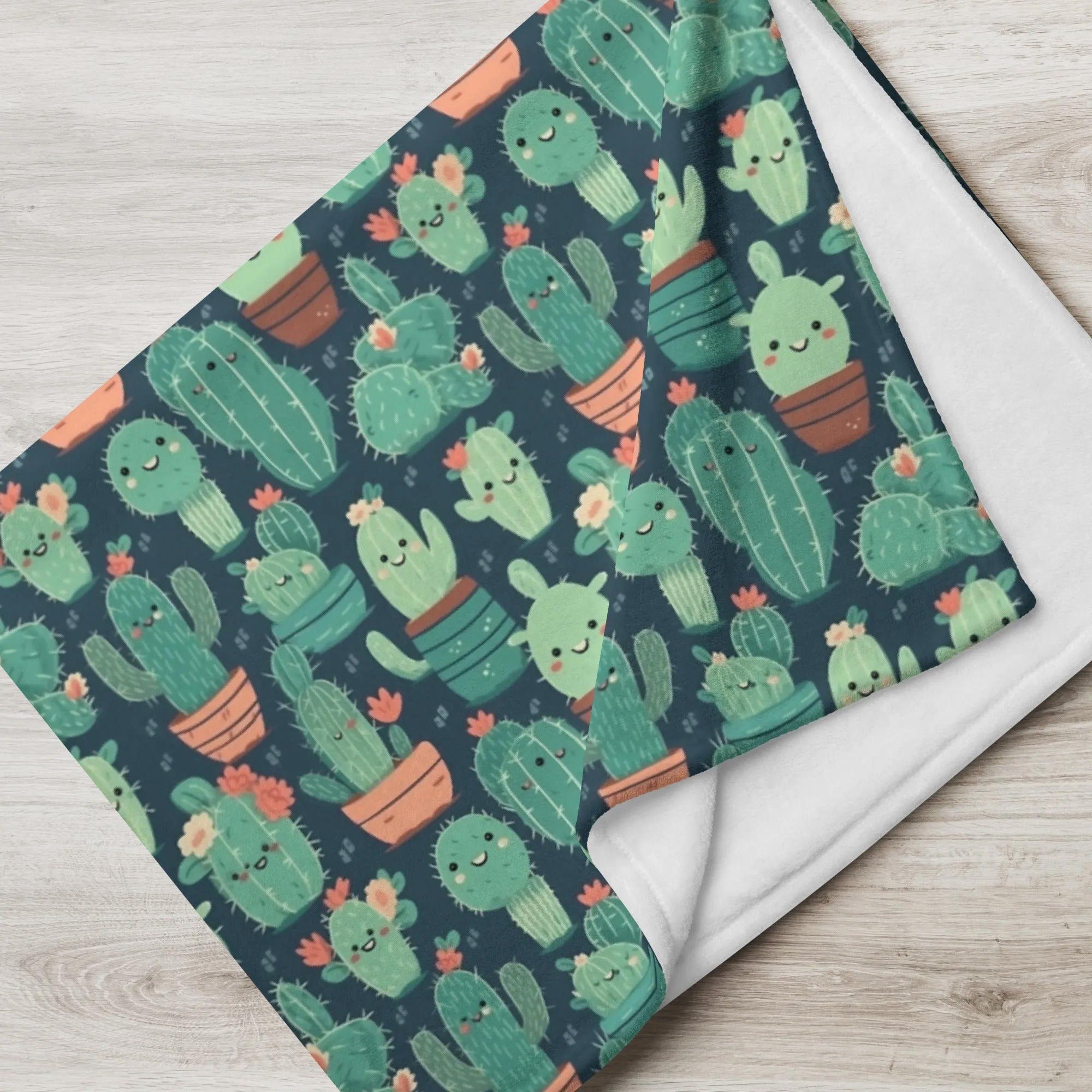 Cute Cactus Cartoon Digital Art SETC001 (Tileable)