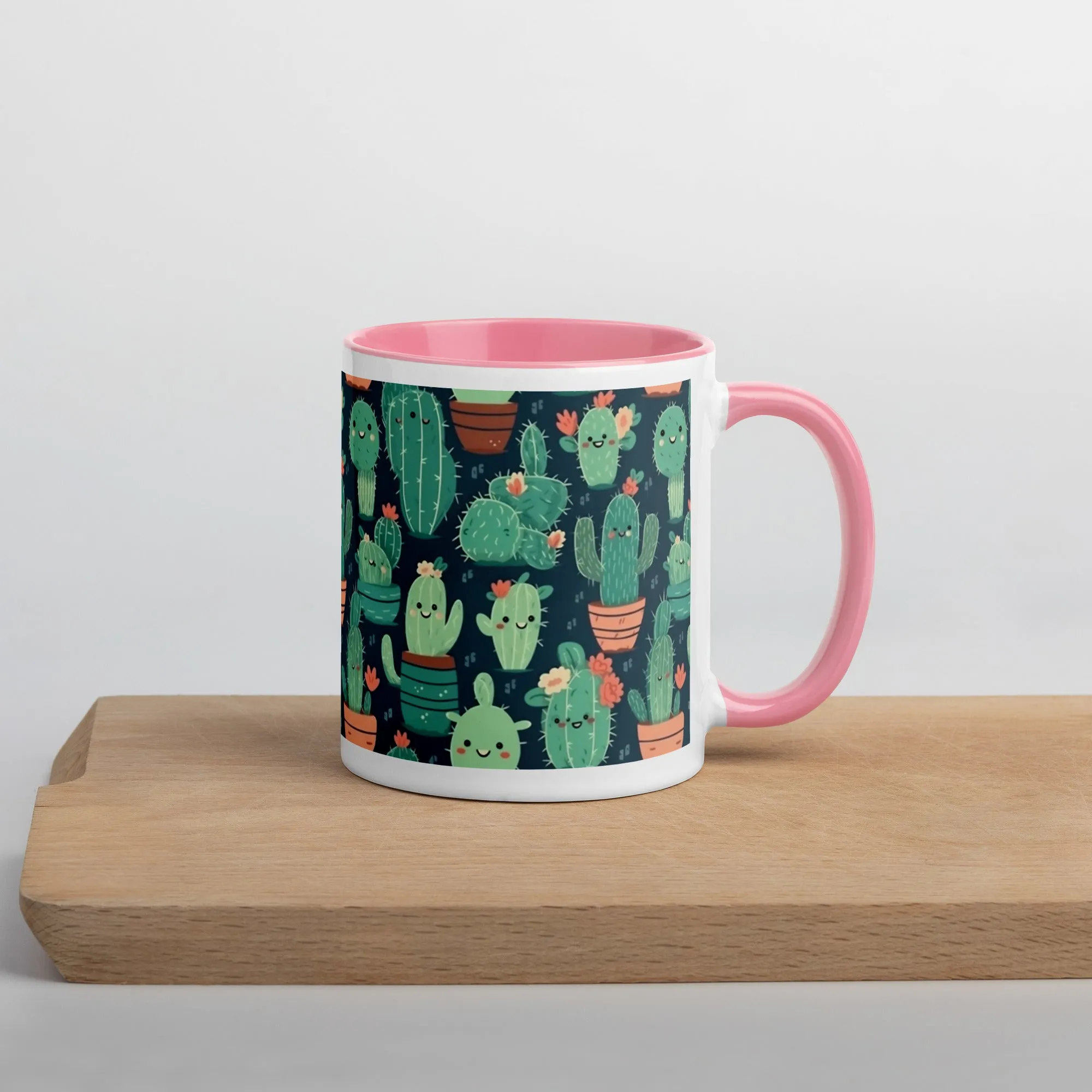 Cute Cactus Cartoon Digital Art SETC001 (Tileable)