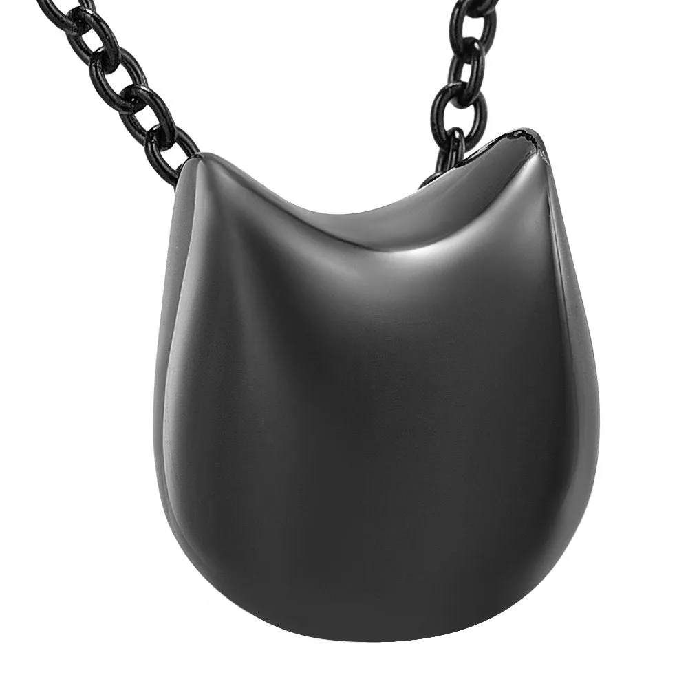 Cute Cat Cremation Necklace