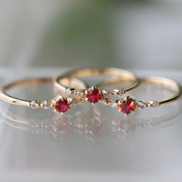 Cute Crystal Engagement Ring