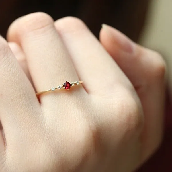 Cute Crystal Engagement Ring