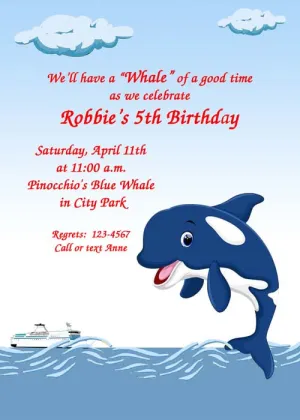 CUTE DOLPHIN CUSTOM INVITATION