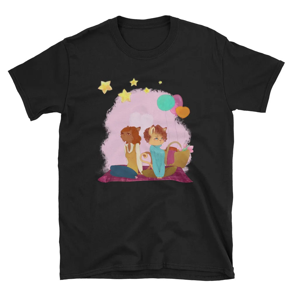 Cute Fashion Lesbian Relationship Clothing T Shirt Black Gift for Lesbian Dating Couples