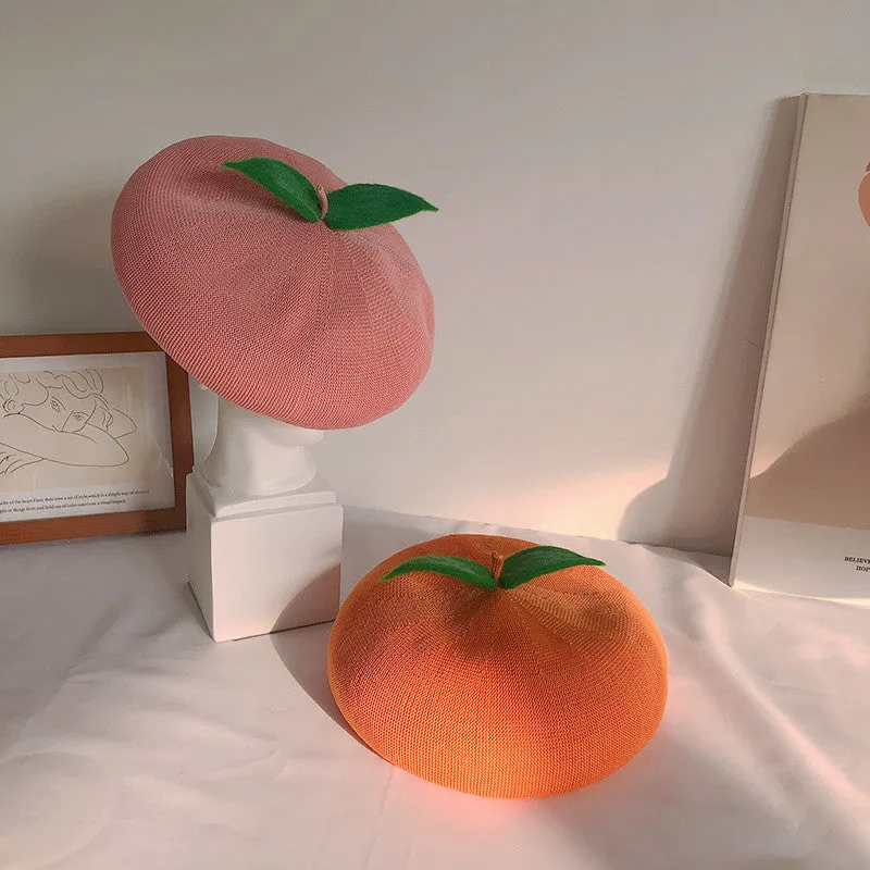 CUTE ORANGE/PEACH BERET UB3190