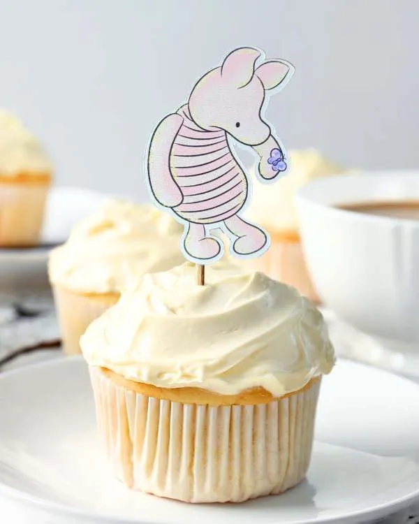 Cute Piglet Cupcake Toppers