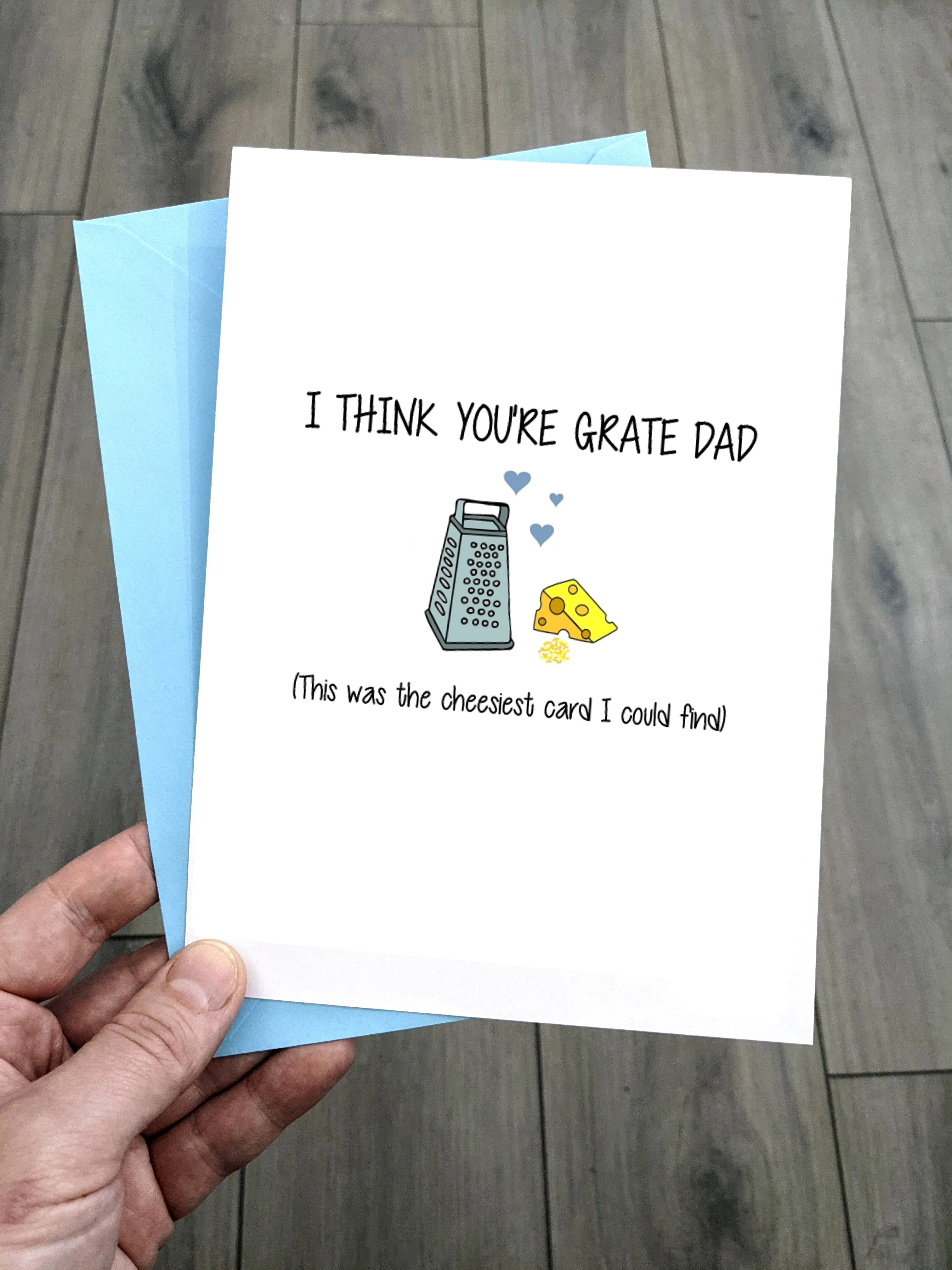 Cute Pun Fathers Day Card - I think you're GRATE Dad