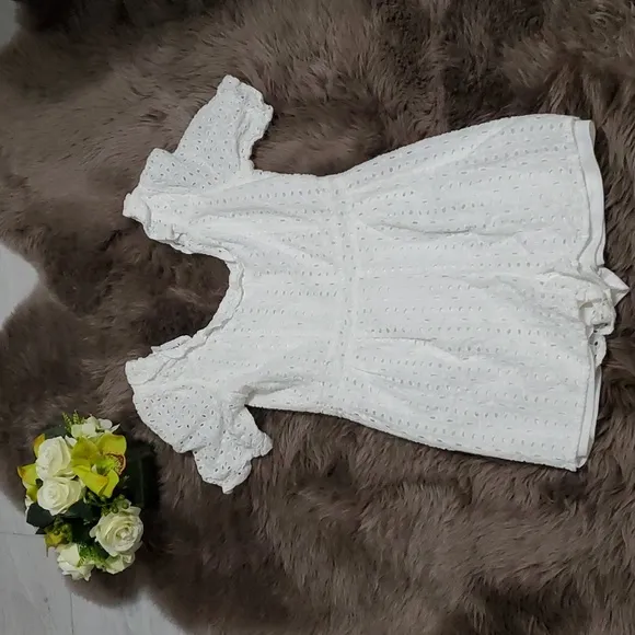 Cute White Eyelet Romper