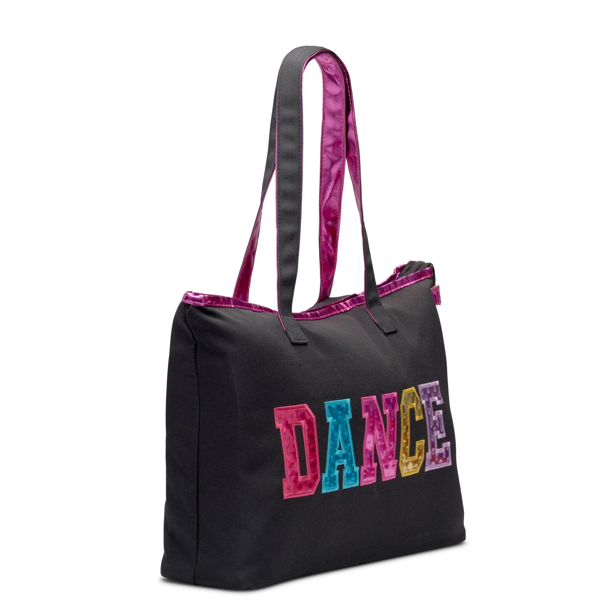 Dance tote bag with multicolored dance print