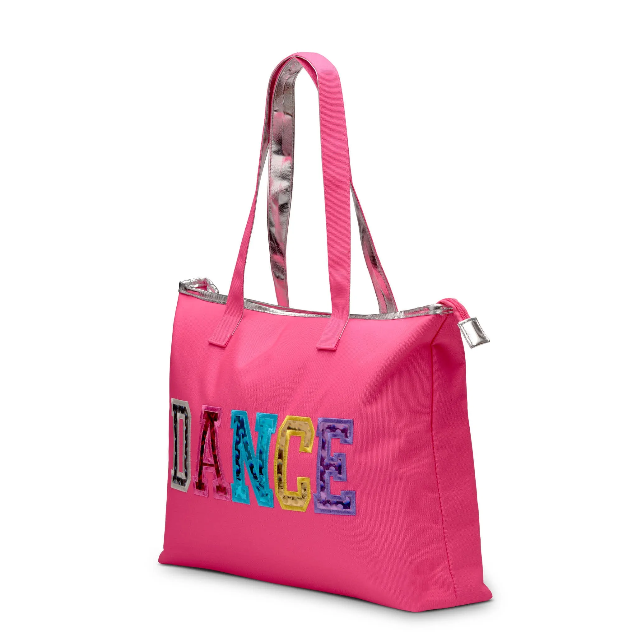 Dance tote bag with multicolored dance print
