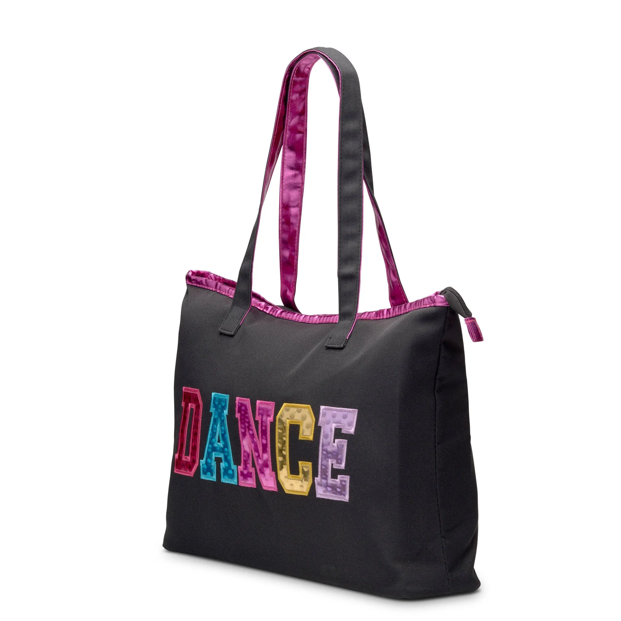 Dance tote bag with multicolored dance print