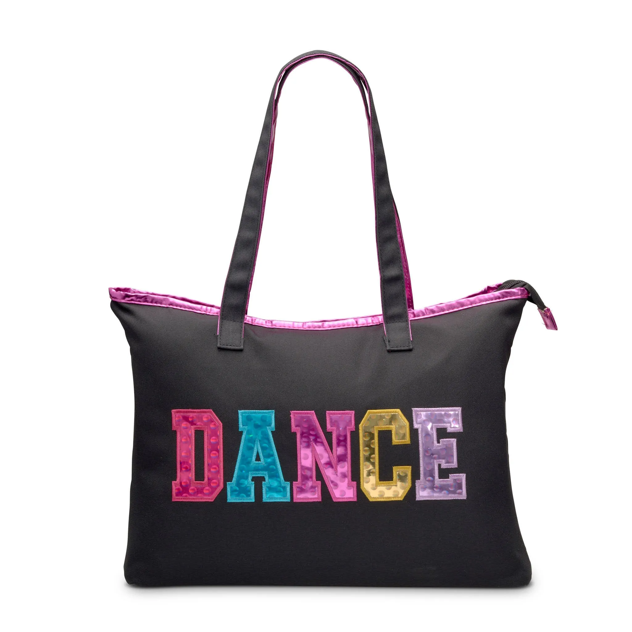 Dance tote bag with multicolored dance print