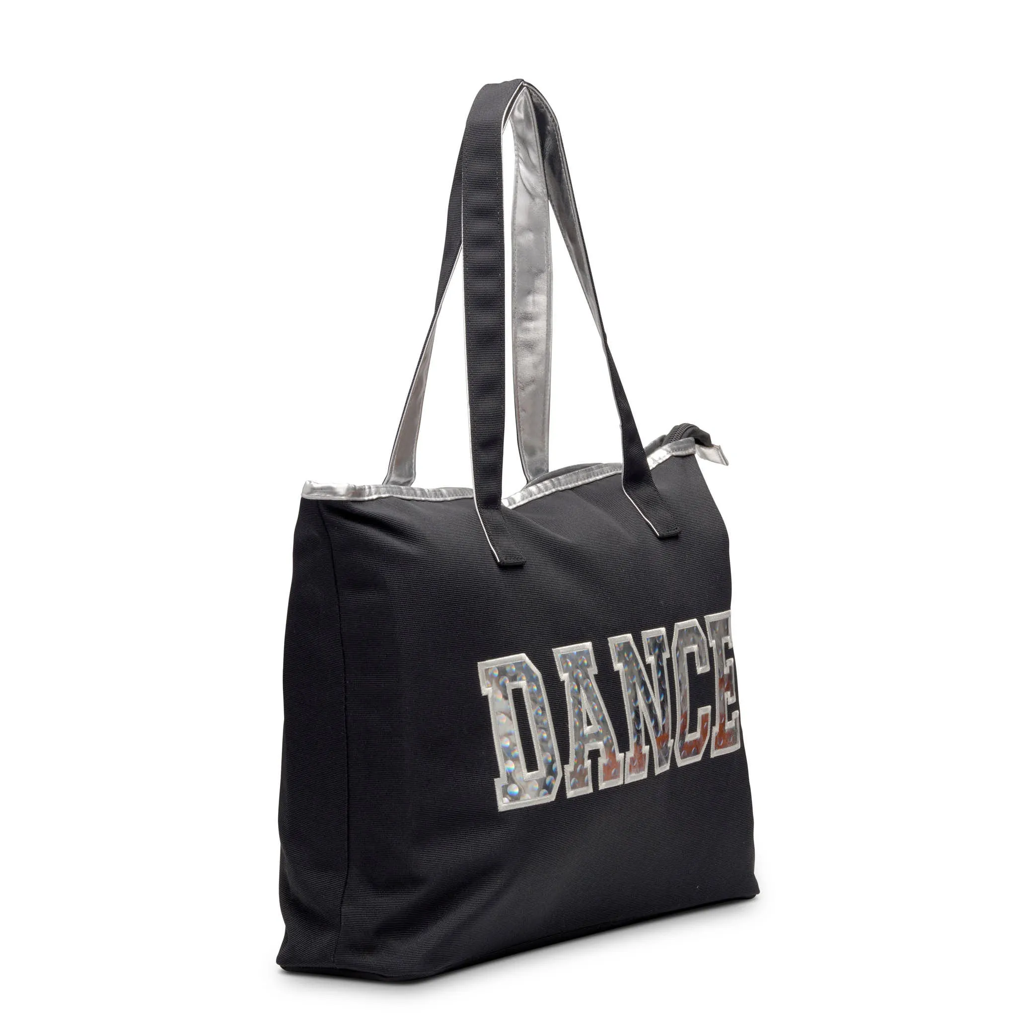 Dance tote bag with multicolored dance print