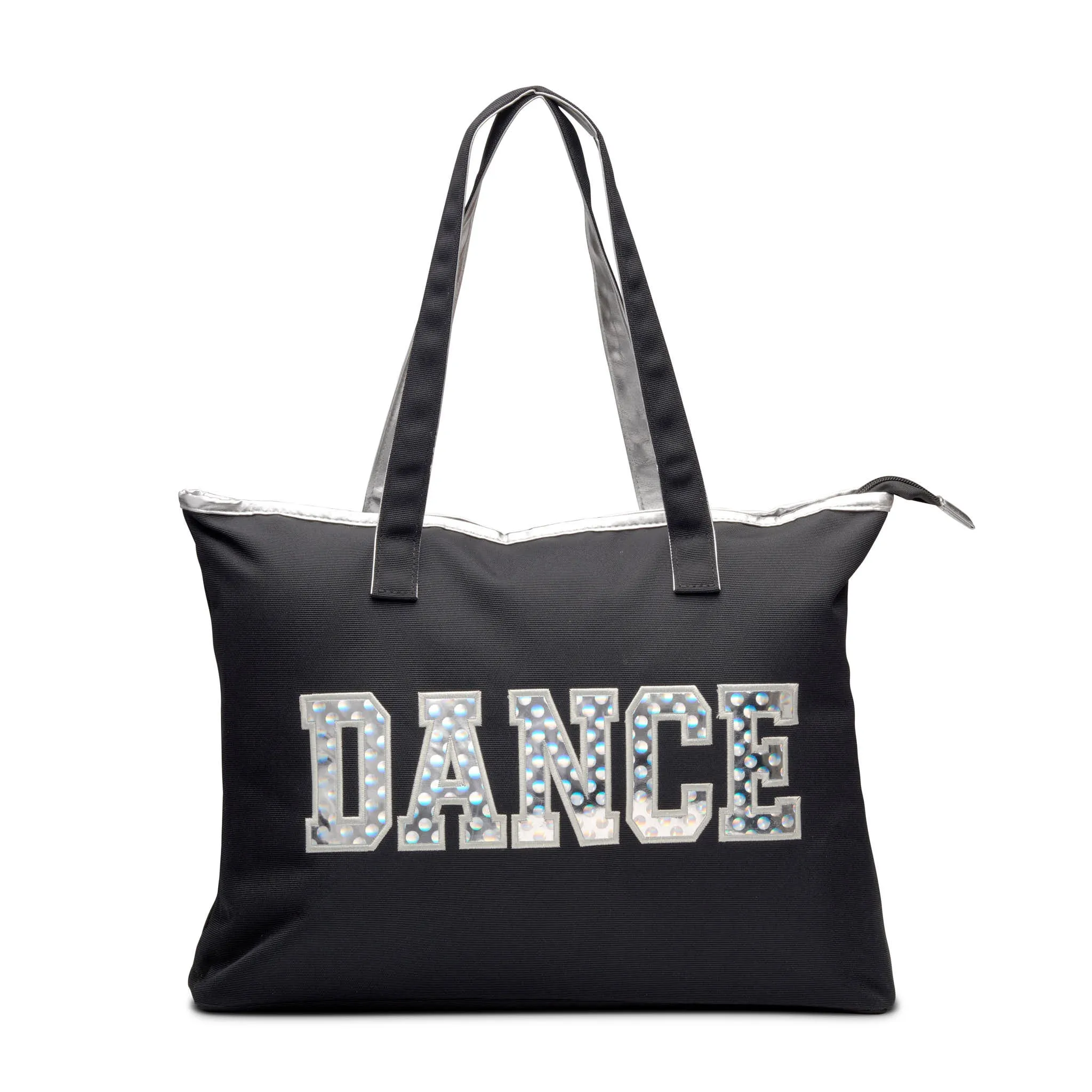 Dance tote bag with multicolored dance print