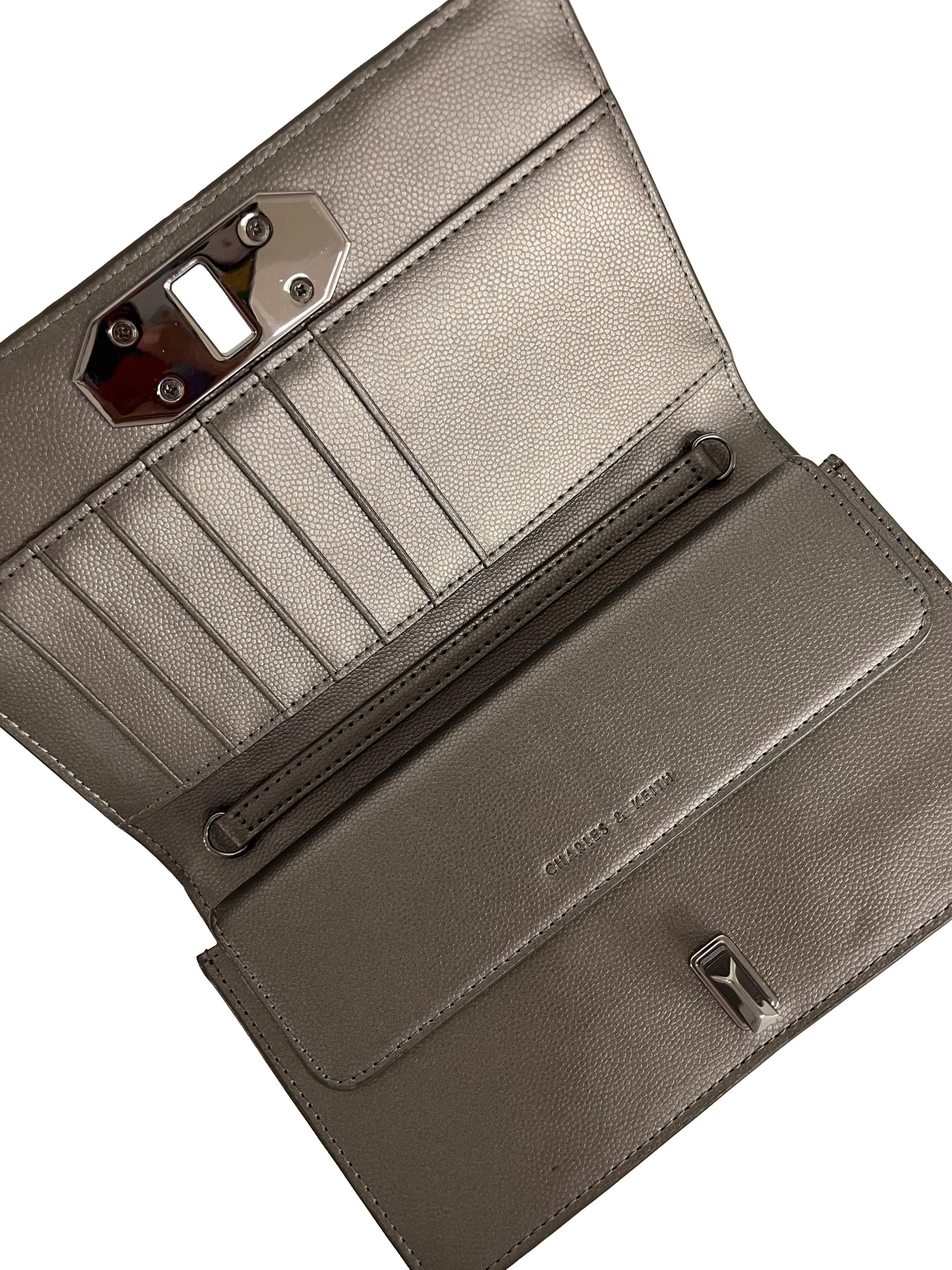 Dark Silver Pewter Crossbody Bag