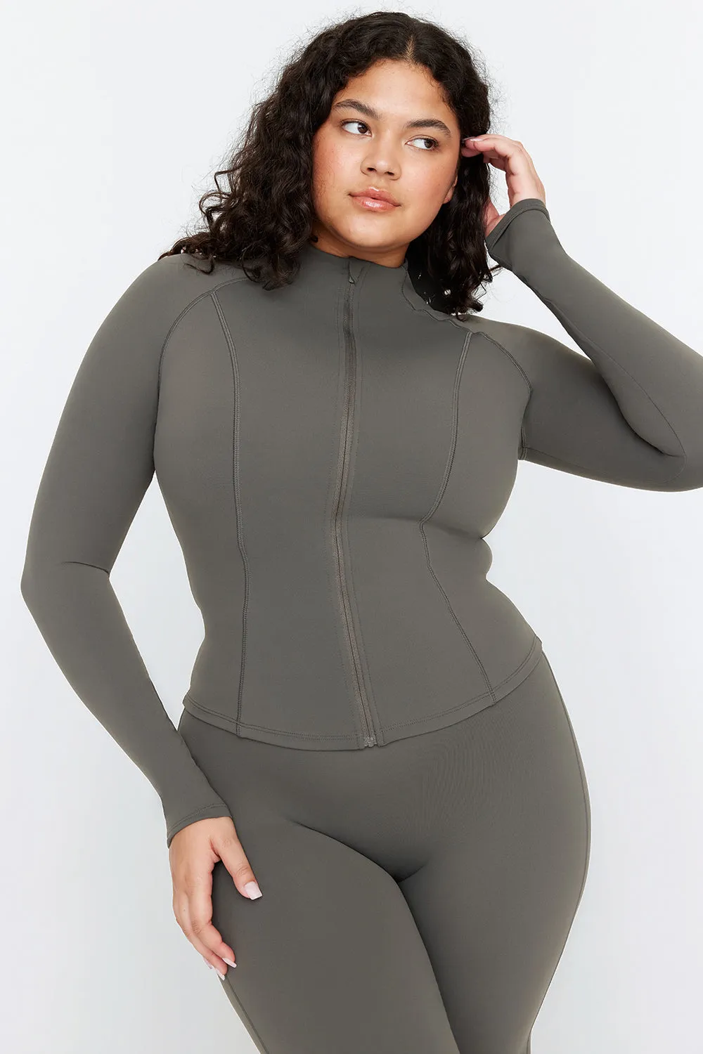 DAYFLEX ZIP THROUGH JACKET - DARK OLIVE