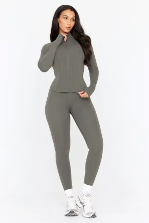 DAYFLEX ZIP THROUGH JACKET - DARK OLIVE