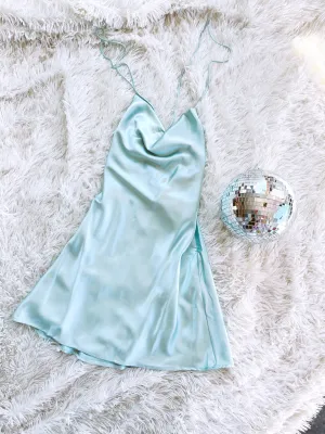 Demi Cowl Neck Slip Dress - Pistachio