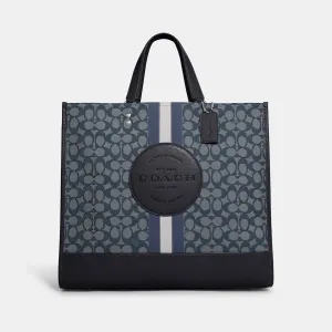 Dempsey Tote 40 In Signature Jacquard With Stripe And Coach Patch