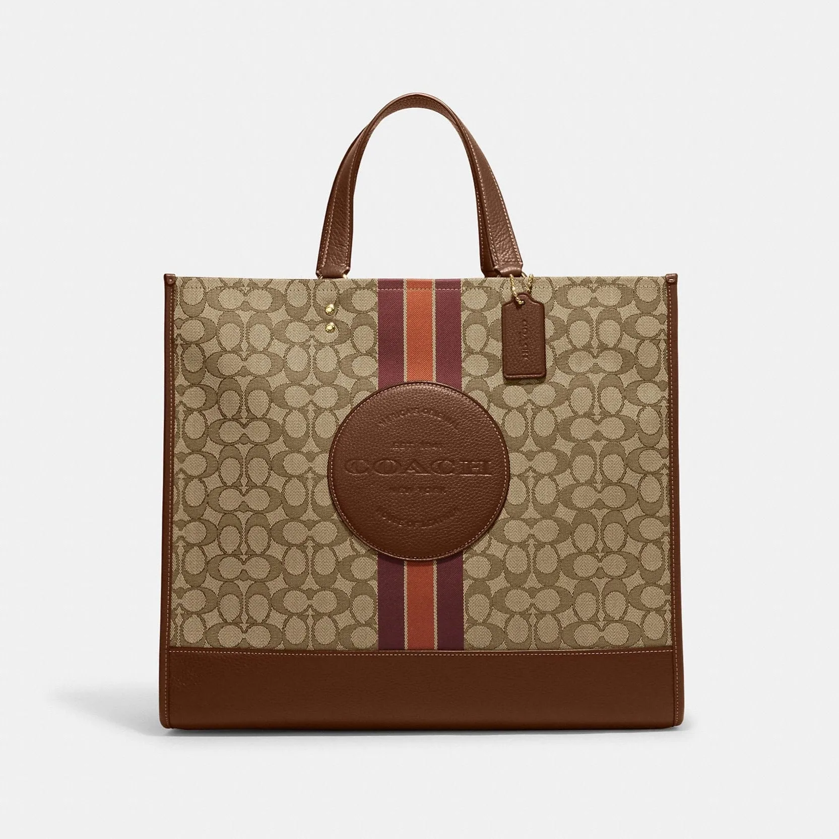 Dempsey Tote 40 In Signature Jacquard With Stripe And Coach Patch