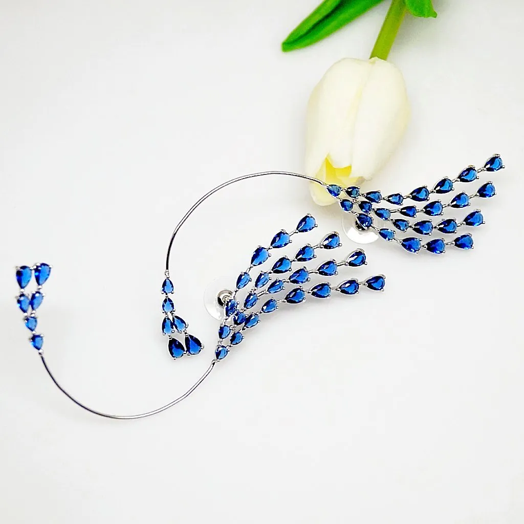 Designer Blue Sapphire Cuffs