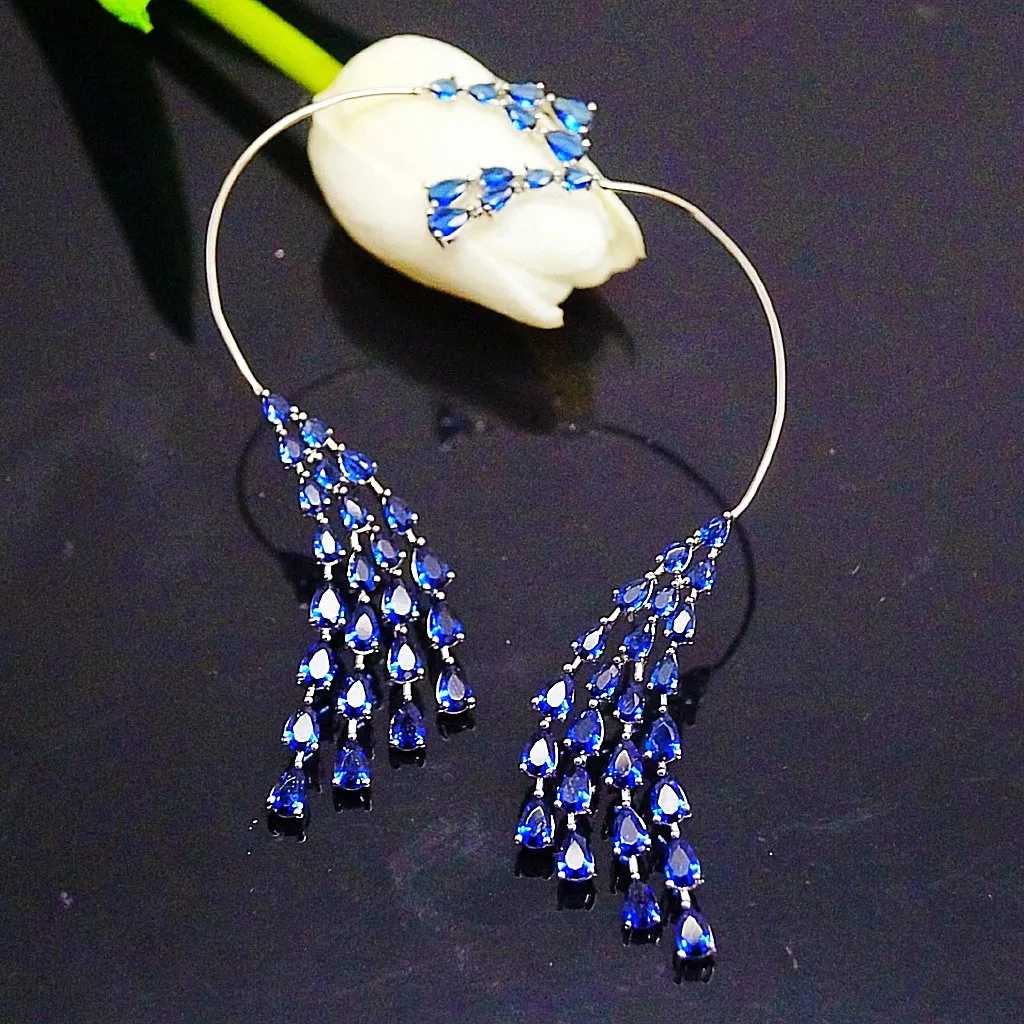 Designer Blue Sapphire Cuffs
