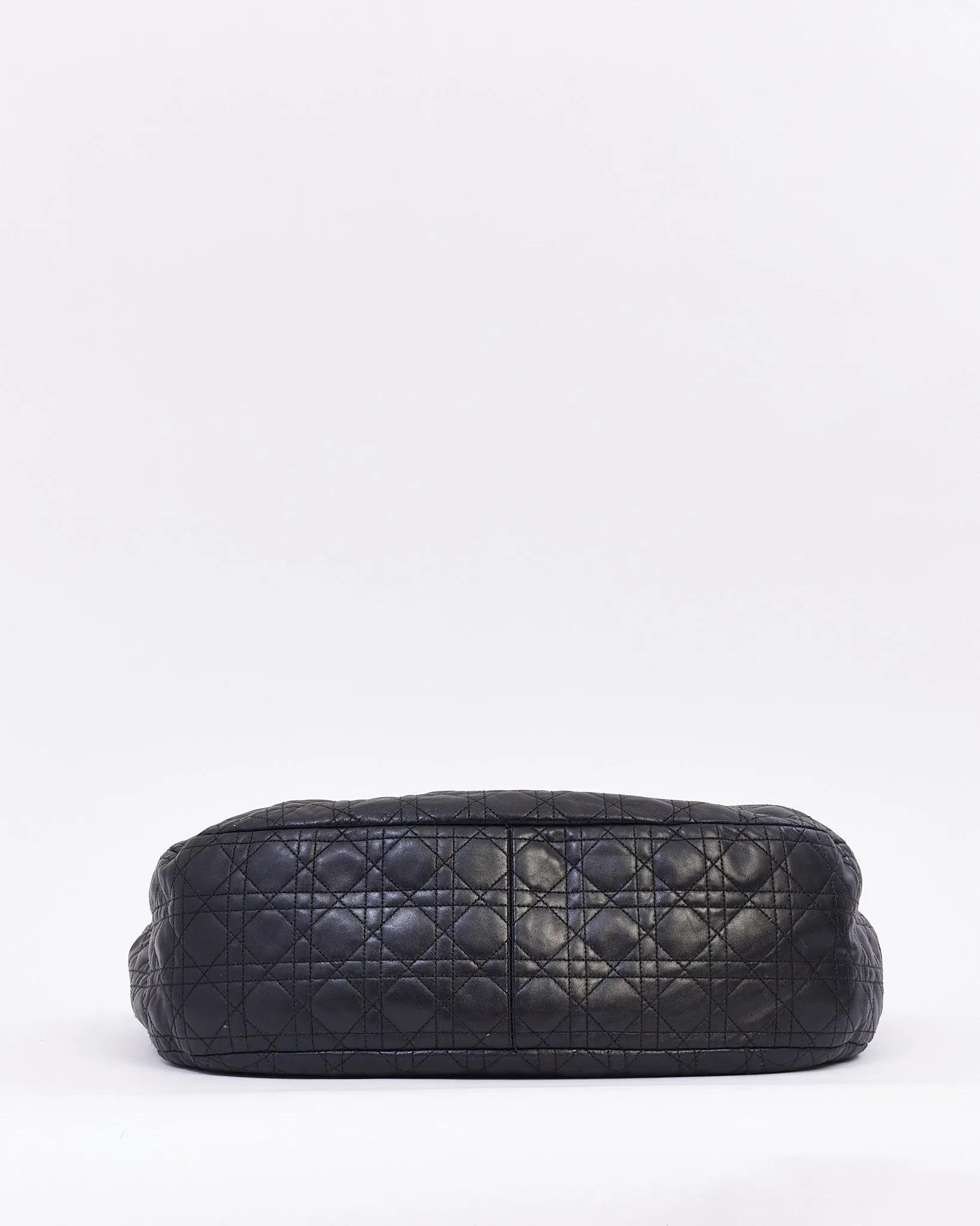 Dior Black Cannage Leather Large Hobo Bag