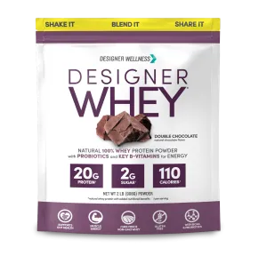 Double Chocolate Designer Whey 2 lb : 100% Whey Protein Powder - Designer Protein®