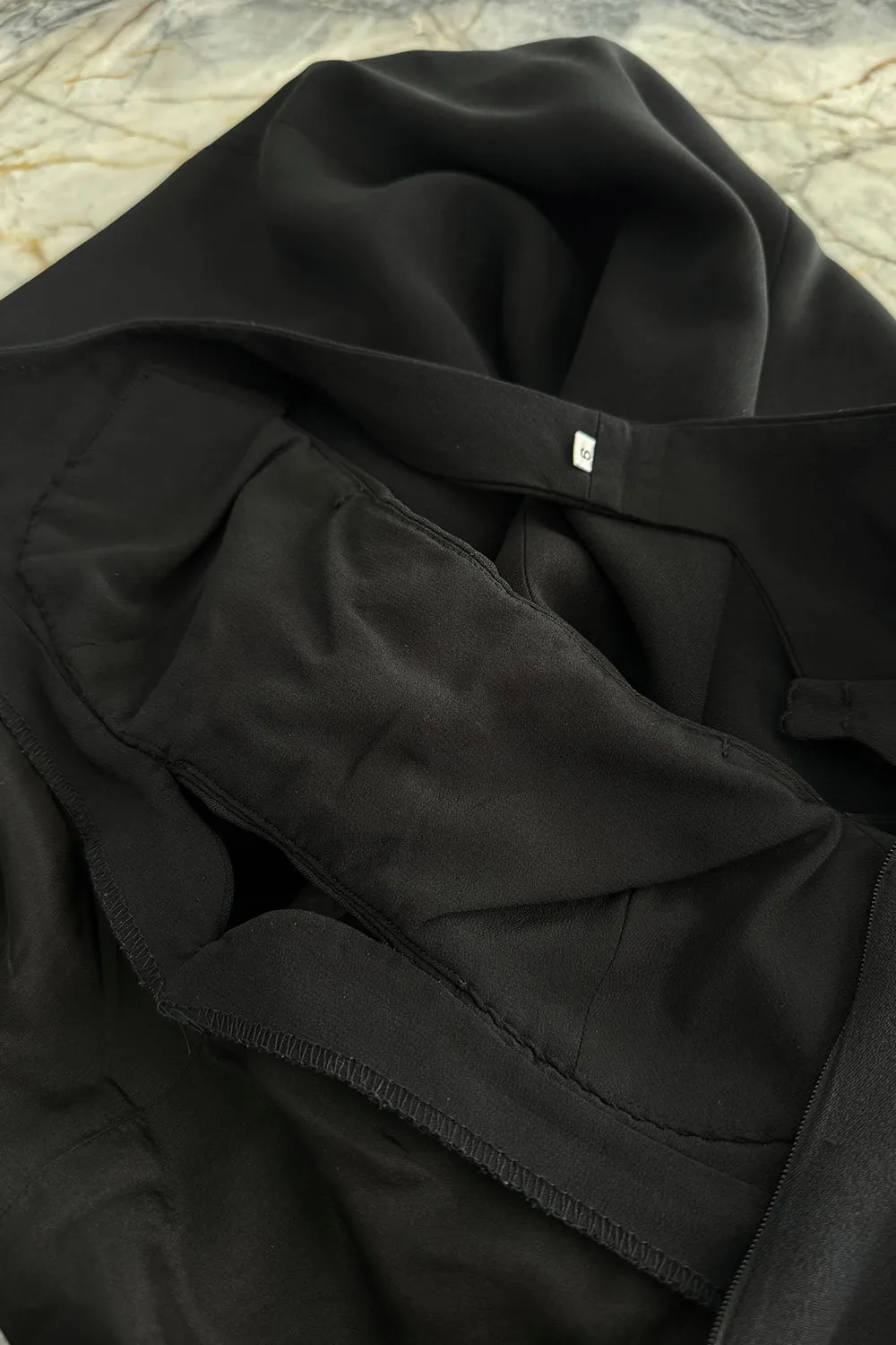 Dreamy 1990s Gianni Versace Couture Black Sculpted & Sleek Minimalist Dress w Front Cut Outs