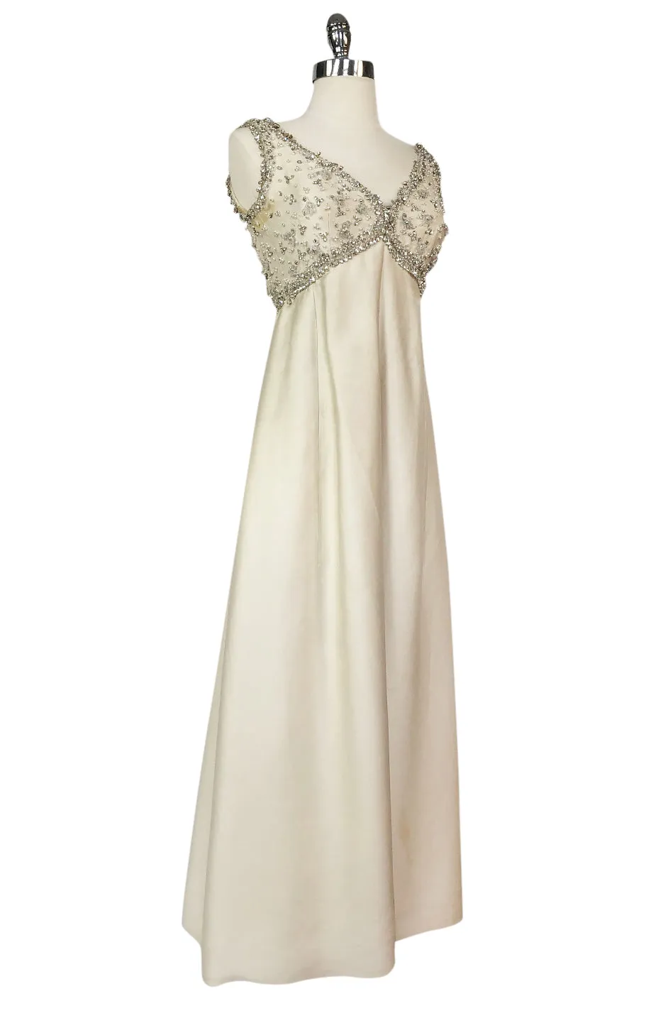 Early 1960s Christian Dior Numbered Colifichets Crystal & Pearl Project Dress