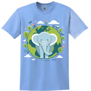 Earth & Elephant T-shirt   Earth Day Tee